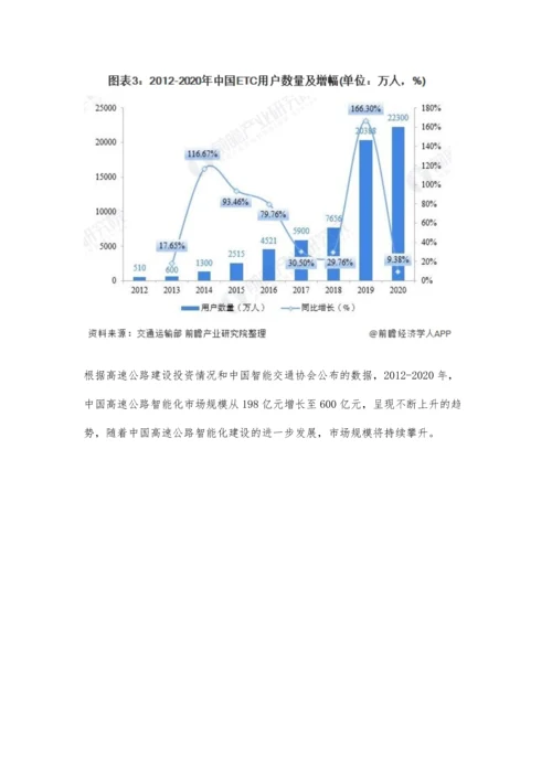 中国高速公路智能化行业市场规模及发展前景分析-2025年或将千亿市场规模.docx