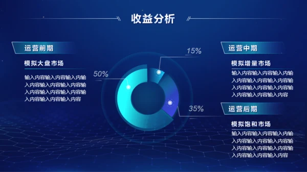 蓝色简约互联网科技项目策划PPT模板