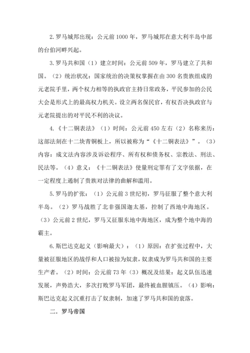 九年级历史下册七个单元知识集锦.docx