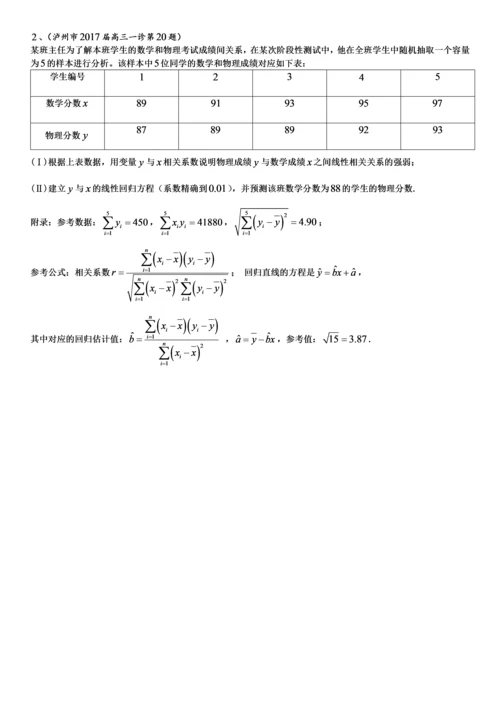 线性回归方程必练题(强烈推荐).docx