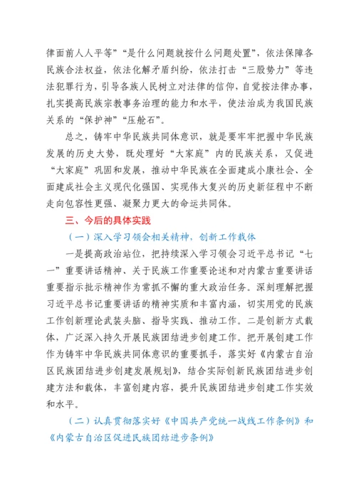 铸牢中华民族共同体意识研讨材料.docx