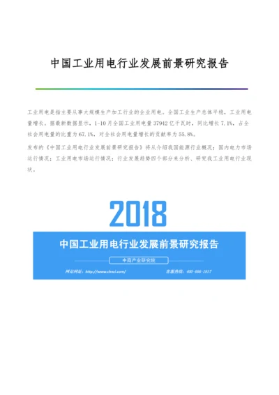 中国工业用电行业发展前景研究报告.docx