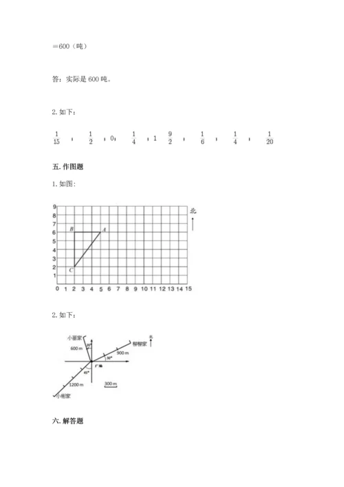 人教版六年级上册数学 期中测试卷精品（名师推荐）.docx