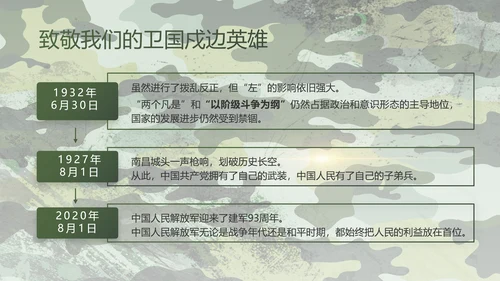 迷彩风退伍老兵拥军计划动态PPT模板