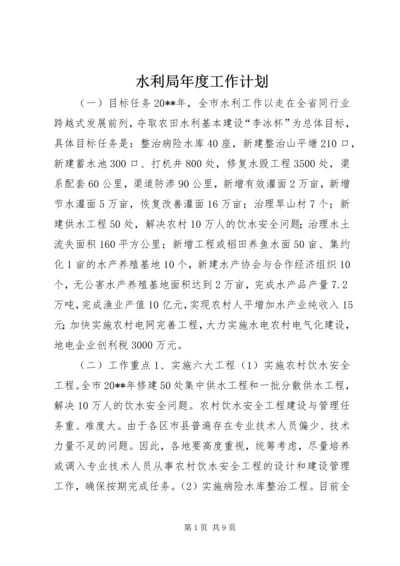 水利局年度工作计划.docx