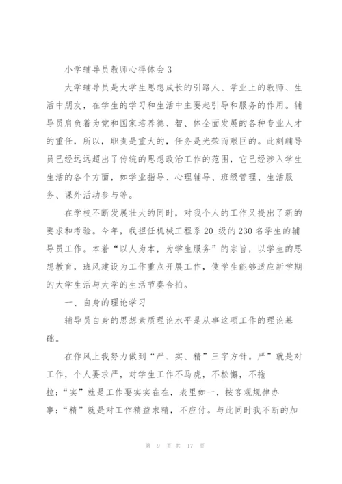 小学辅导员教师心得体会.docx