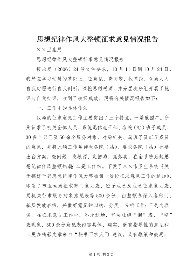 思想纪律作风大整顿征求意见情况报告 (2).docx
