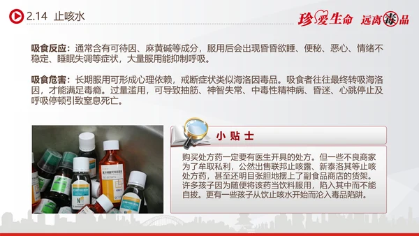 世界禁毒日宣传禁毒知识教学PPT模板