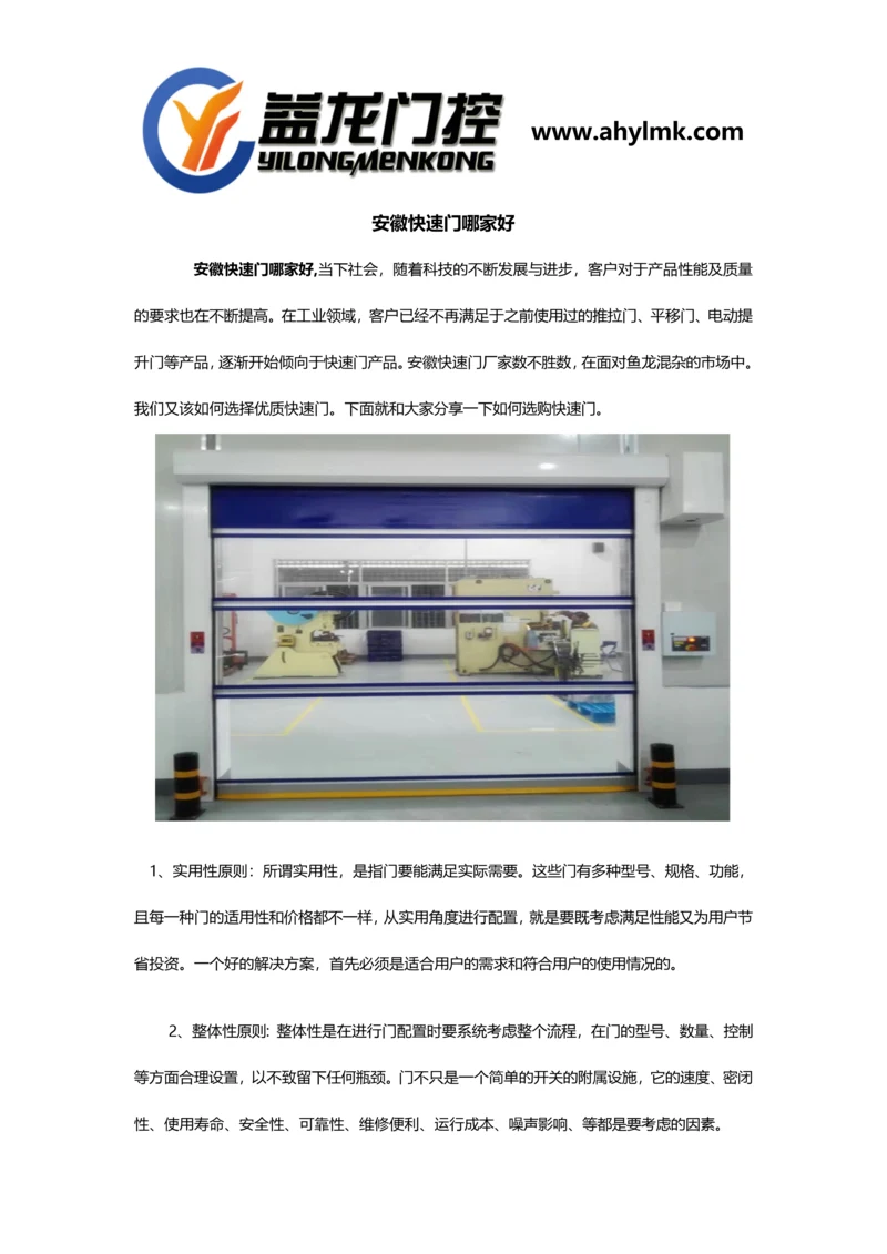安徽快速门哪家好.docx