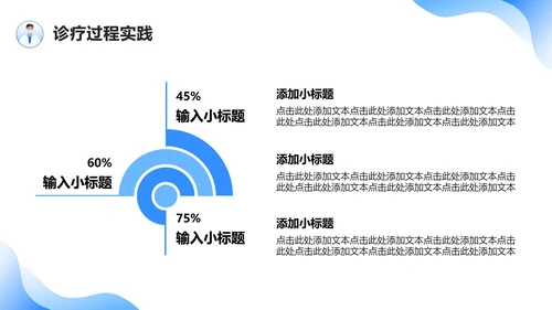 蓝色扁平插画风病例总结汇报PPT模板