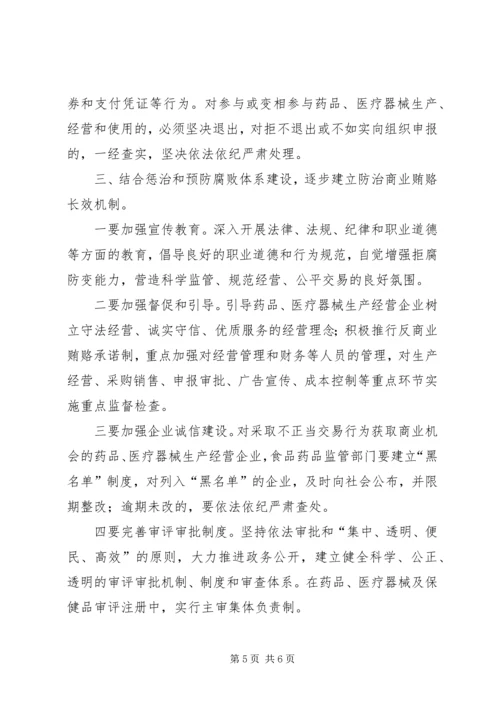 医药卫生系统治理商业贿赂讲话.docx