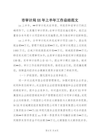 市审计局XX年上半年工作总结范文.docx