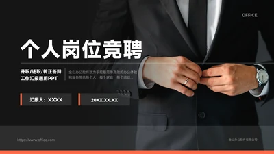 个人岗位竞聘正装西服通用PPT模板