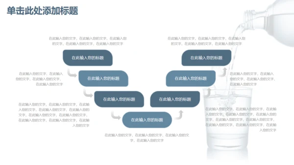 商务简约健康饮用水通用PPT模板