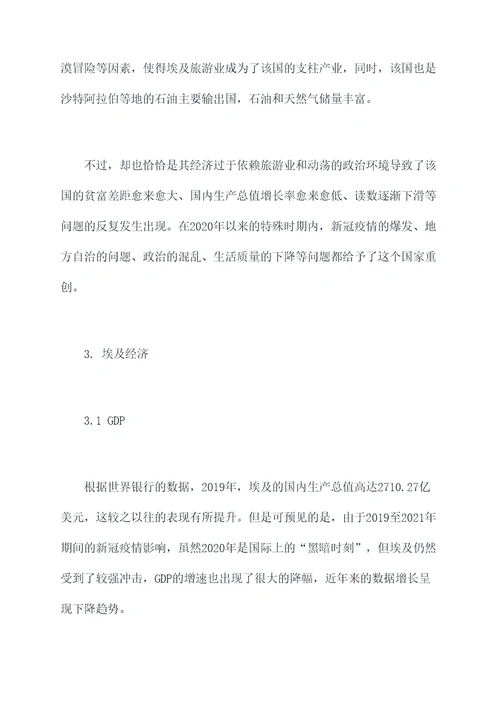 关于埃及的调研报告