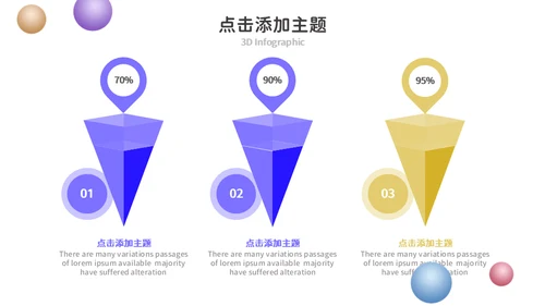 3D风格创意工作汇报通用PPT模板