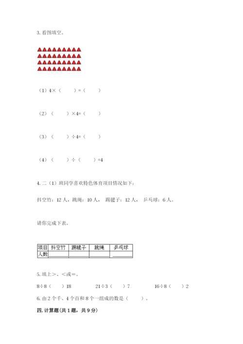 二年级下册数学期末测试卷【巩固】.docx