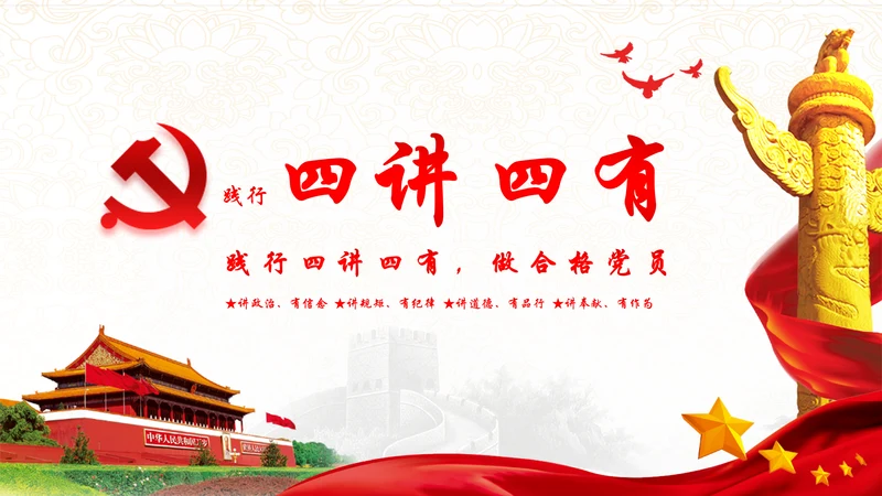 践行四讲四有，争做合格党员