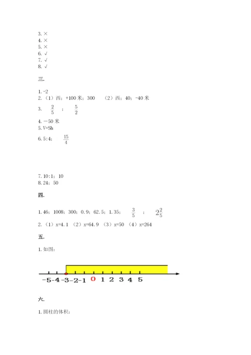 青岛版六年级数学下册期末测试题带答案（巩固）.docx