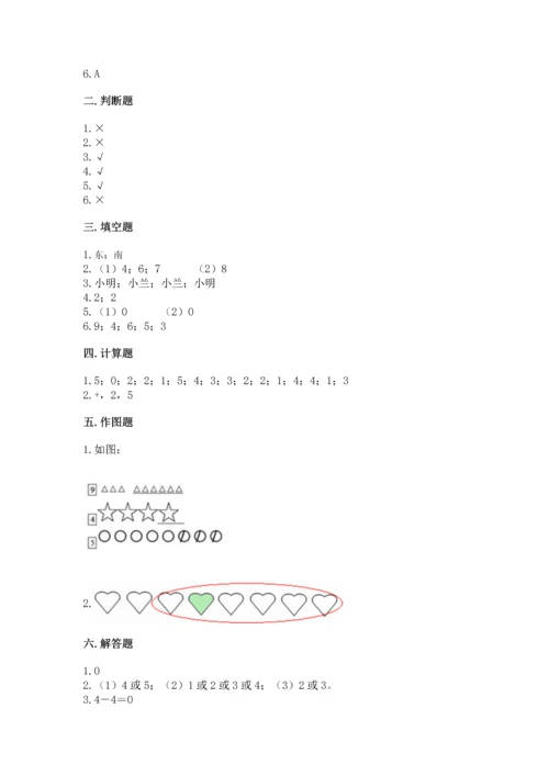 一年级上册数学期中测试卷附参考答案【突破训练】.docx