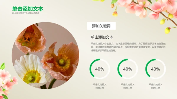 绿色小清新风总结汇报通用PPT演示模板