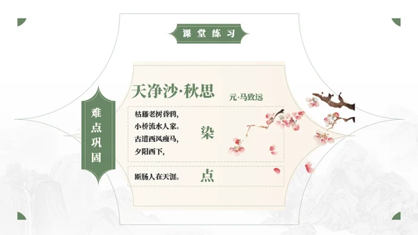 人教版语文《望海潮》中点染的表现手法通用PPT模板