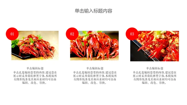 夜宵美食小龙虾餐饮营销策划通用PPT模板