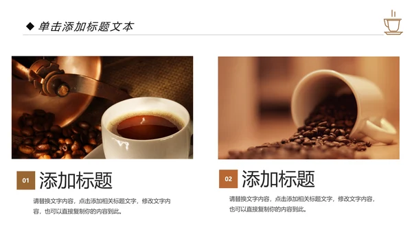 西餐厅休闲下午茶咖啡厅咖啡介绍PPT模板