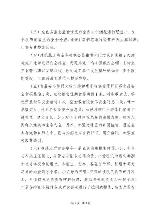 乡镇安全隐患大整治工作的工作总结.docx