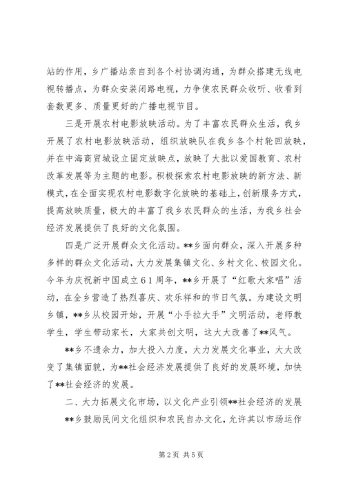 乡镇文化建设工作总结.docx