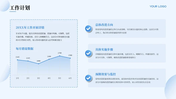 蓝色简约风工作汇报通用PPT模板