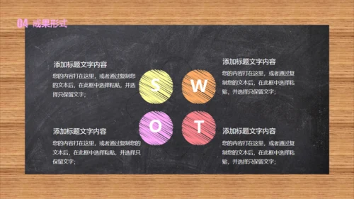 黑板风彩色粉笔字毕业论文答辩通用PPT模板