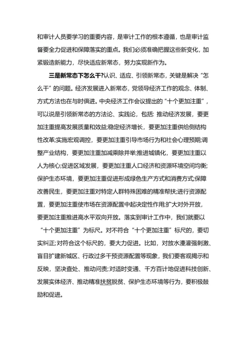 审计适应新常态践行新理念演讲稿.docx