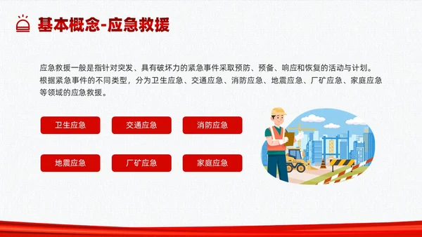 红色简约应急管理培训PPT课件
