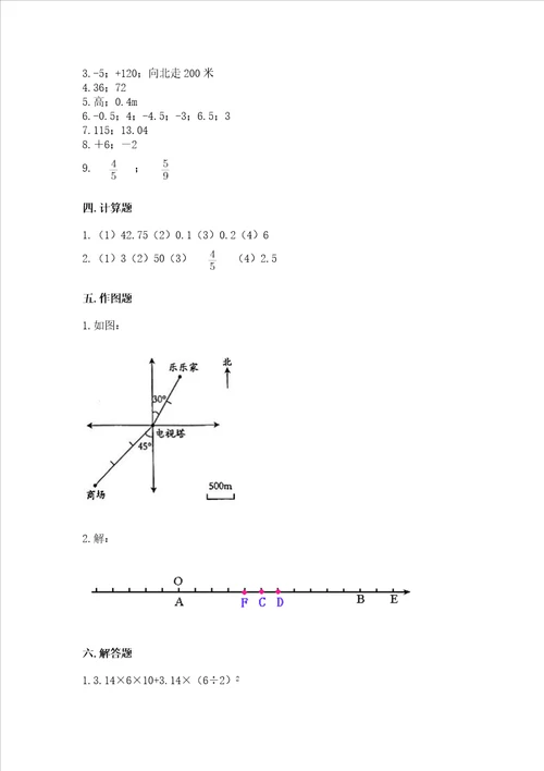 沪教版六年级下学期期末质量监测数学试题汇总