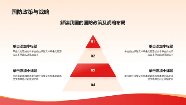 红色党政风国防知识科普PPT模板