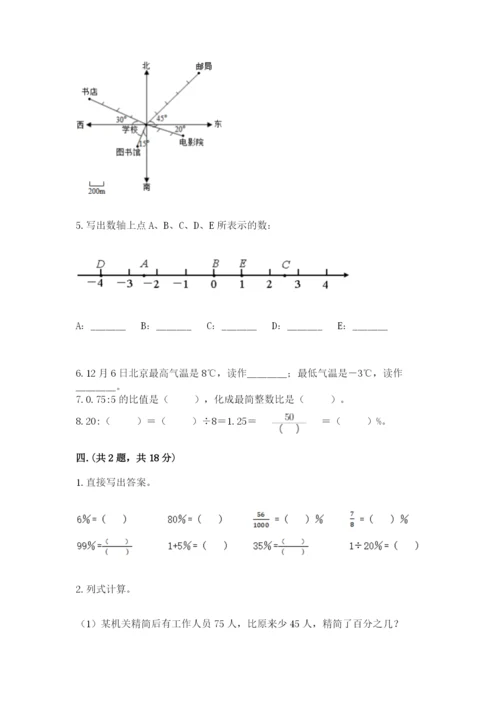 小学数学六年级下册竞赛试题一套.docx