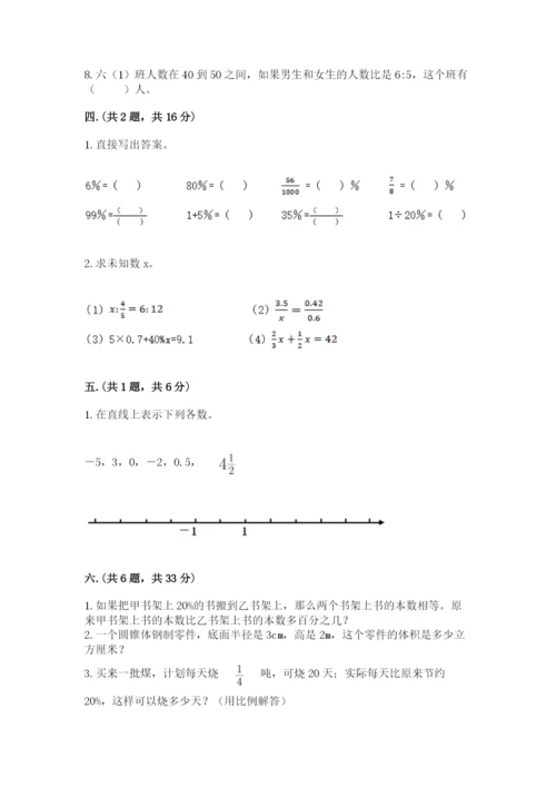 小学毕业班数学检测题附完整答案【名校卷】.docx