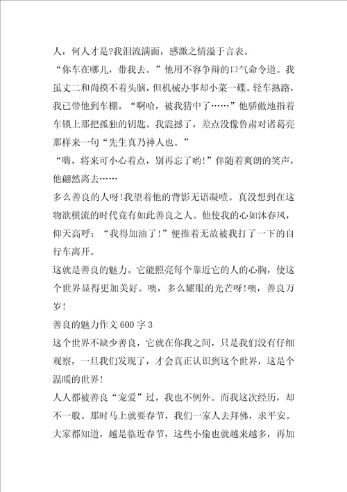 善良的魅力作文600字