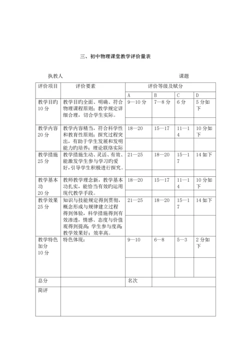 初中物理教师优质课评价标准.docx
