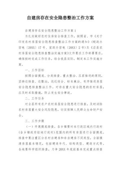 自建房存在安全隐患整治工作方案.docx