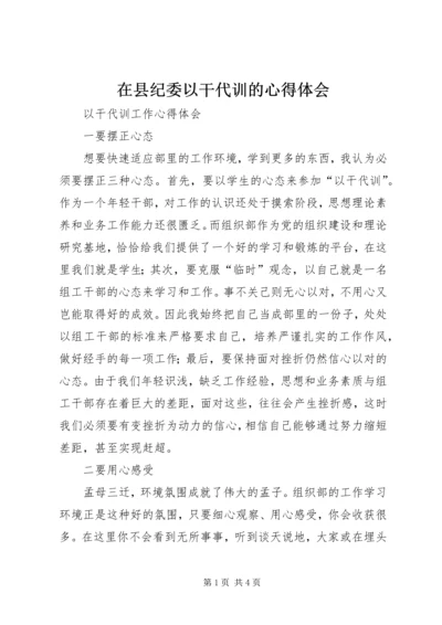 在县纪委以干代训的心得体会 (5).docx