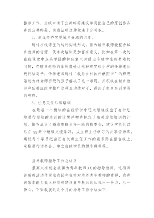 指导教师指导工作总结.docx