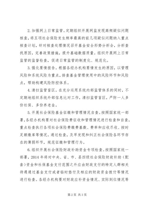 社会保险基金监督工作安排.docx