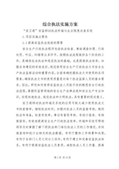 综合执法实施方案 (4).docx