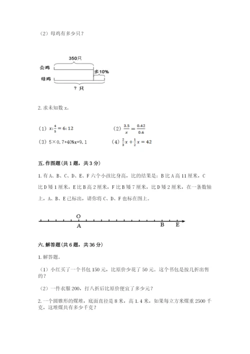 赣榆县六年级下册数学期末测试卷精编答案.docx