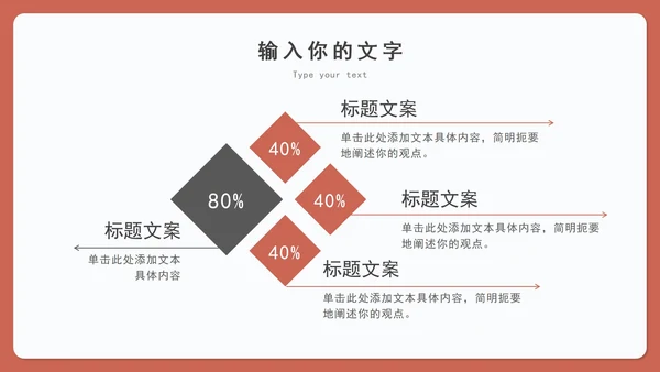 橙红电商插画购物年度总结汇报PPT模板