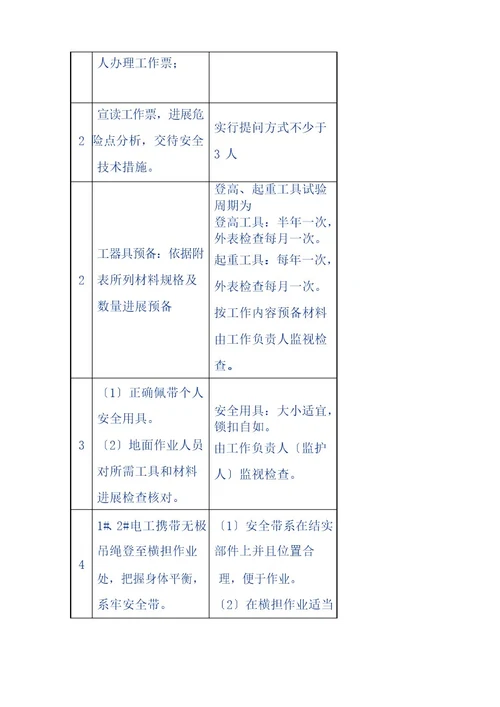 配电线路拆除杆塔、导线作业指导书
