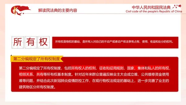 中国首部民法典解读PPT模板