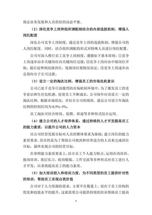 公司人力资源开发与管理策略